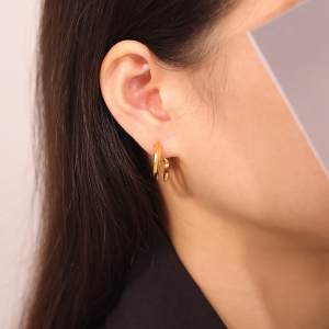 Pendientes de estilo simple para mujer