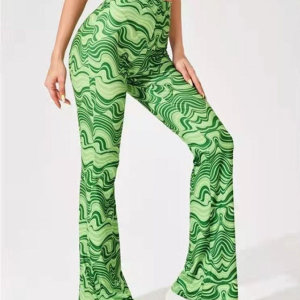 casuales ondulados de agua para mujer pantalones de campana